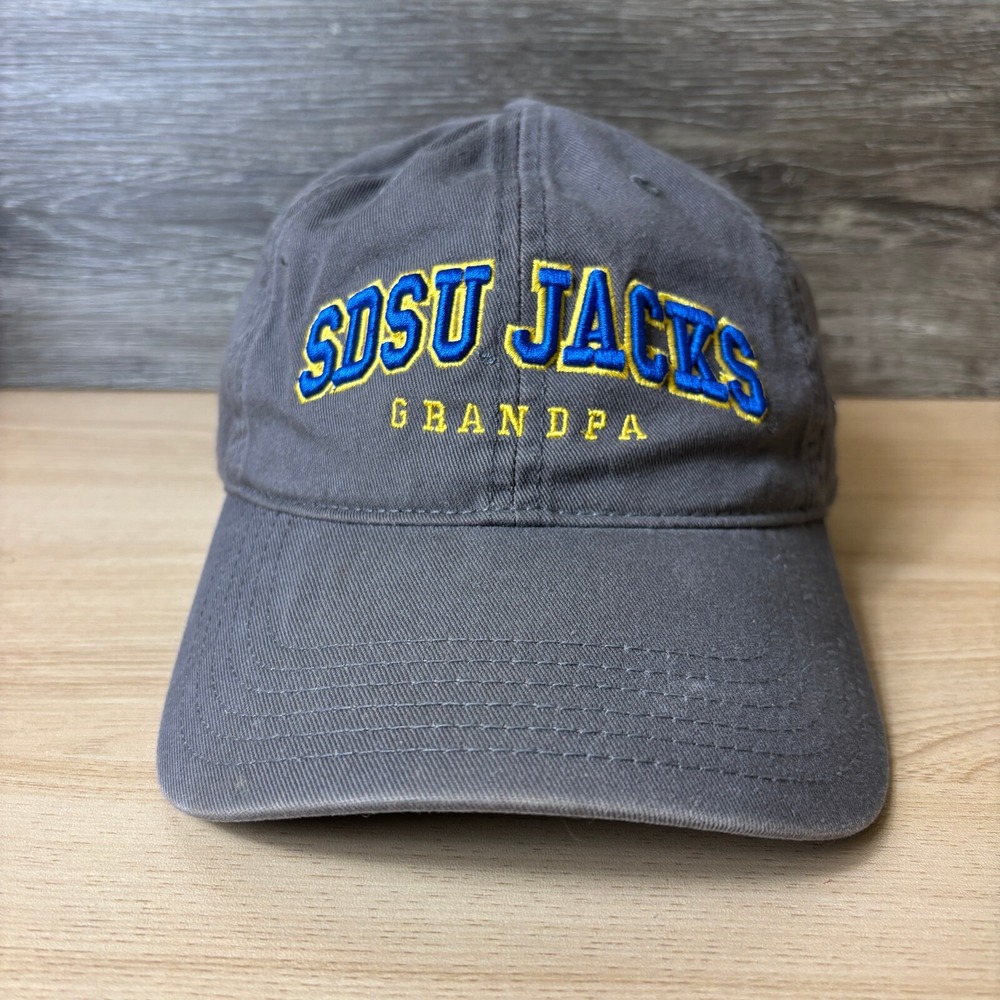 South Dakota State Jackrabbits Hat Cap Strap Back Gray SDSU Jacks Grandpa